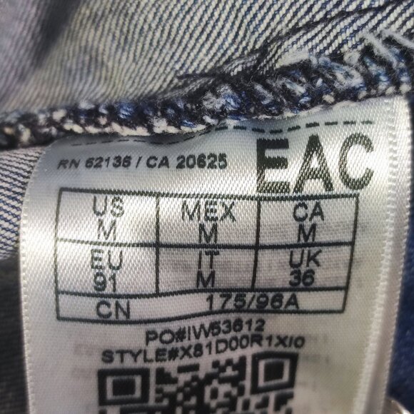 Guess Harold Hooded Denim Jacket youth size M hard washed blue - Picture 6 of 15